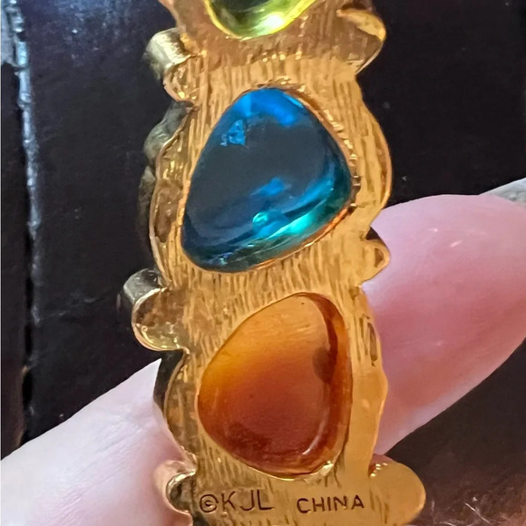 KJL Vintage Goldtone cabochon bangle - Picture 6 of 6